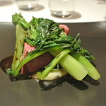 リストランテ カノフィーロ - 滝川産合鴨、グリーンペッパー、菜の花