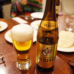 ガネーシュ - ビールセット(1000円)のエビスビール