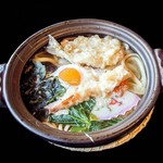 味の民芸 - 福天鍋焼きうどん