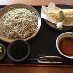 手打そば　稜庵 - 2017.1.22 ざる蕎麦天麩羅付 ￥１，３５０