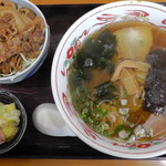 Chinrai - ミニ焼肉丼＋ミニラーメンセット（真上）