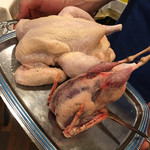 北島亭 - 大山地鶏とベカス。ベカスの筋肉の色！