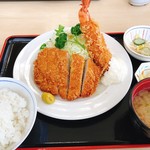 たかいし野 - 海老・ロースカツ定食