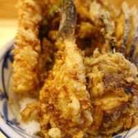てんぷら石原 - 海老野菜天丼＋鱚