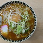 うどんのいなや - カレー中華+煮玉子、ねぎ