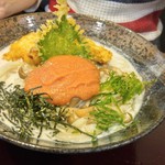 はるりん - とり天明太子クリームうどん950円