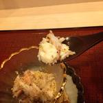 蓬左茶寮 - 渡り蟹と豆乳豆腐　煎り栗粉