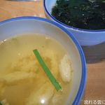 焼肉彩苑 モランボン - 玉子スープとわかめスープ