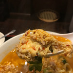 大連菜館 - 川崎流担々麺の卵とじアップ