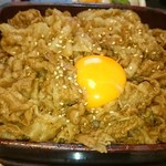 くるまや - 盛り豚重。豚肉はすごい量(2017.1)