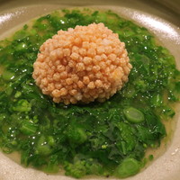 日本料理 太月 - あられ衣揚げの菜の花餡
