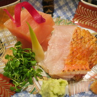 日本料理 太月 - お造り（かじき、金目鯛）