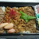 駅弁屋 祭 - 2017/1    黒毛和牛三昧弁当￥1300