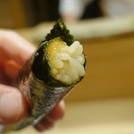 東麻布 天本 - 2017/1_このわたの手巻き