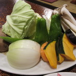 肉の米内 - 焼野菜 650円　(2016.12)