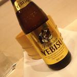 蓬左茶寮 - エビスビール（中瓶）