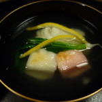 招福樓 本店 - 椀：オコゼ葛打ち、紅白餅