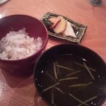 日本料理 たかむら - 山椒しらすごはんとお吸い物