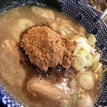 麺や兼虎 - 味玉濃厚つけ麺  ネギ多め。