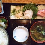 やまぎし - 盛り合わせ刺身定食1250円