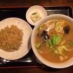 味蔵 - 特製ラーメンセット(960円) 味噌ラーメン&炒飯