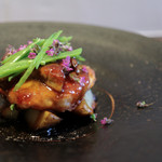 かわ村 - 2017年1月再訪：second タラバ蟹と帆立貝のメダリオーネとフォアグラのポワレ☆