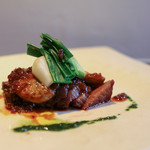 かわ村 - 2017年1月再訪：second 黒毛和牛イチボ肉のタリアータとフォアグラのポワレ☆