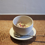 かわ村 - 2017年1月再訪：antipasto 毛蟹と里芋のスフォルマート アグロドルチェソース☆