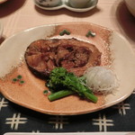 花仙庵 仙仁温泉 岩の湯 - 朝食の鯉の甘露煮