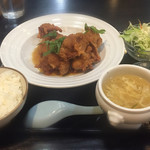 中国四川麺飯店 一燈 - 唐揚げ定食(おろしポン酢)❣️