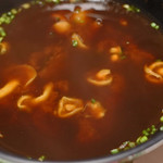 料亭 まつむら - 赤出汁。
      ボキ、お豆腐となめこのお味噌汁も大好きなの～