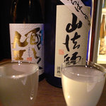 庫裏 - 醸し人九平次　うすにごり（愛知）、山法師　あらしばり　新酒（山形）