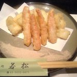 魚処 若松 - タラバ･真イカの天ぷら