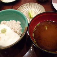 ざくろ TBS店 - 麦とろご飯とみそ汁