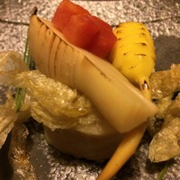 よし梅 芳町亭 - 鯛昆布〆おぼろ焼