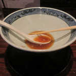 藤堂 - らーめん醤油 燻丸 大盛　完食