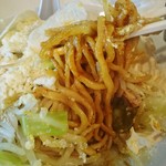 麺家 ぶんすけ - 丼底の麺を引っ張り上げる