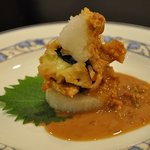 酒肴菜飯　さくら - 長芋・鰻を和風のバンバンジーソースで