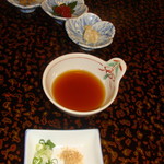 草津ホテル - [料理]箸休め３種･ポン酢･薬味