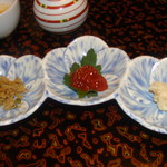 草津ホテル - [料理] 箸休め (ちりめん山椒 すじこ 山葵漬け)