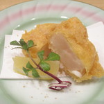 小料理 すず乃 - 北海道産帆立の湯葉巻き天ぷら