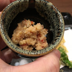 あなごと日本酒 なかむら - ヘルシーなオカラも小鉢でついて来ますよ、小鉢は日により変わります