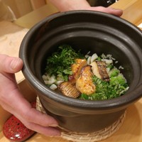 みくり - 食事　五島列島産鰆の炊き込みご飯 百合根の食感と菜の花の色彩 木の芽