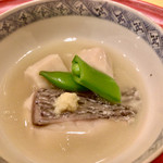 みくり - 蒸し物：クロムツ　大阪・富田林産海老芋。