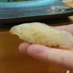 鮨 来多老 - 鮃昆布〆。リフト(^-^)/