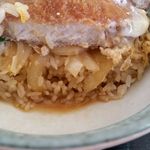 ドライブイン錦 - カツ丼断層。ボリュームはまずまず^^