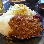 金魚鉢 - ｢挽肉ドライカレー｣850円+｢大盛り｣100円