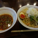 麺や しき - つけ麺　あつ　中盛　ねぎトッピング