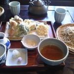 蕎麦商 楓 - [料理] 野菜天ぷら & 盛り蕎麦 セット全景♪ｗ
