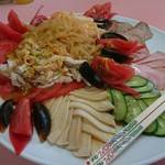 中華 太陽 - 蒸しアワビなどが入った前菜